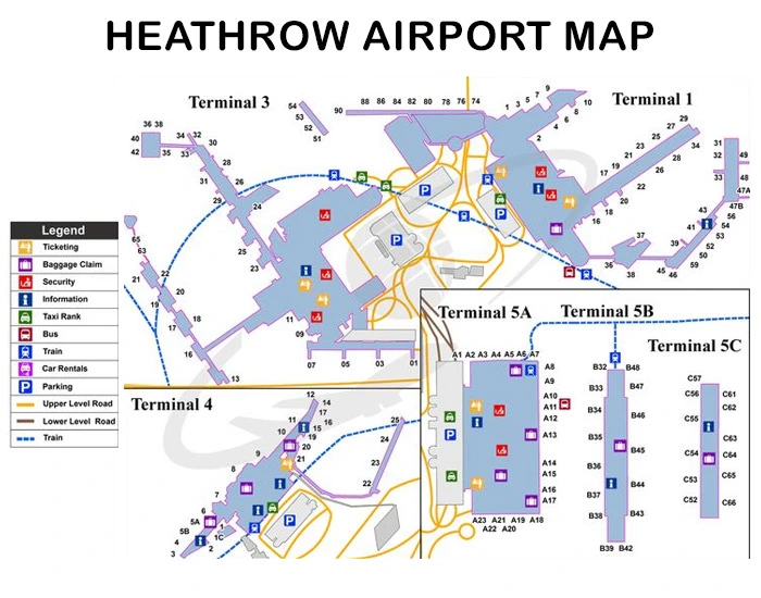 Heathrow Airport Terminal Map